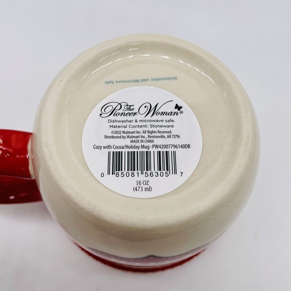 Pioneer Woman Cozy with Cocoa Ceramic Coffee Mug Tea Cup 16-Ounce Mint Condition - Picture 4 of 4